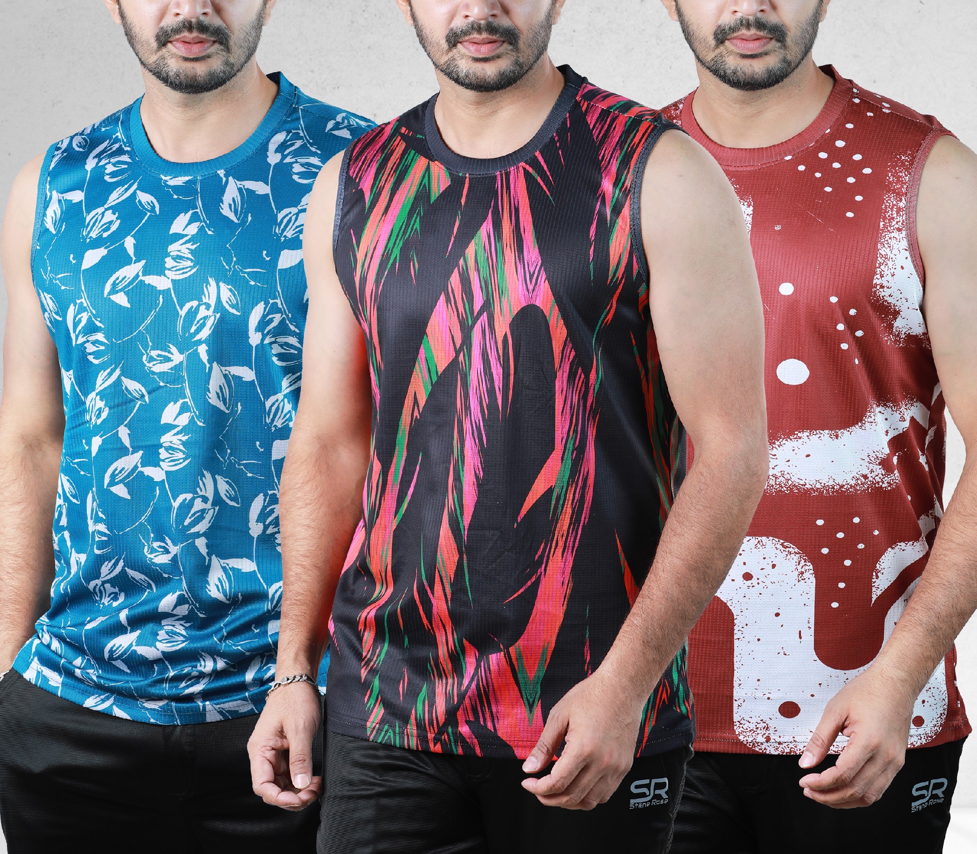 03 Pcs Sublimation Printed Tank Top-26495T.