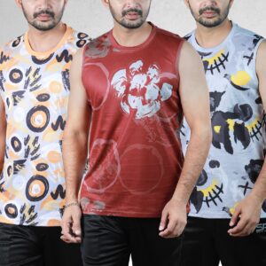 03 Pcs Sublimation Printed Tank Top-26496T.